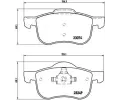 BREMBO Sada brzdovch destiek - kotouov brzda ‐ BRE P86020