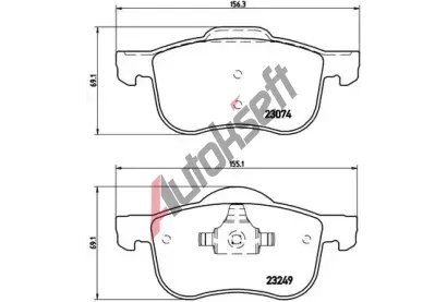 BREMBO Sada brzdovch destiek - kotouov brzda BRE P86020, P 86 020