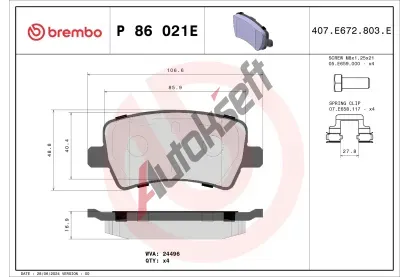 BREMBO Sada brzdových destiček BEYOND LINE - EV BRE P86021E, P 86 021E BREMBO Sada brzdových destiček BEYOND LINE - EV BRE P86021E, P 86 021E
