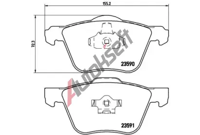 BREMBO Sada brzdovch destiek - kotouov brzda BRE P86022, P 86 022