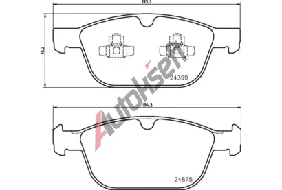 BREMBO Sada brzdovch destiek - kotouov brzda BRE P86023, P 86 023