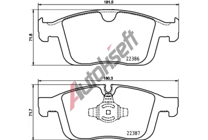 BREMBO Sada brzdovch destiek BRE P 86 026, BRE P86026