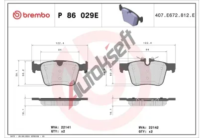 BREMBO Sada brzdov�ch desti�ek BEYOND LINE - EV BRE P86029E, P 86 029E