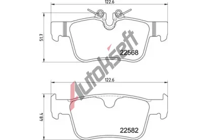 BREMBO Sada brzdovch destiek BRE P86030, P 86 030