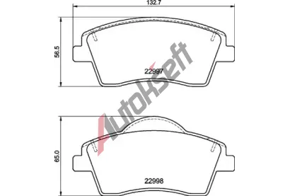 BREMBO Sada brzdovch destiek BRE P86033, P 86 033