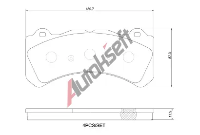 BREMBO Sada brzdovch destiek BRE P86034, P 86 034