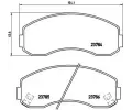 Sada brzdovch destiek BREMBO ‐ BRE P99003