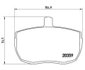 BREMBO Sada brzdov�ch desti�ek - kotou�ov� brzda&nbsp;&dash;&nbsp;BRE PA6001