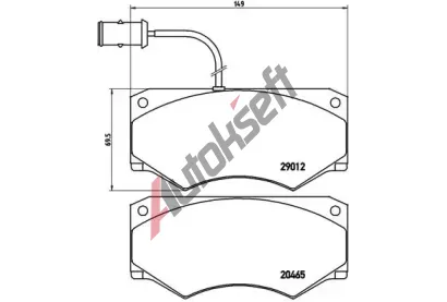 BREMBO Sada brzdovch destiek - kotouov brzda BRE PA6013, P A6 013