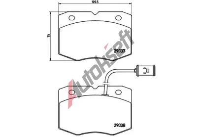 BREMBO Sada brzdovch destiek BRE PA6014, P A6 014