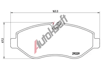 BREMBO Sada brzdovch destiek - kotouov brzda BRE PA6026, P A6 026