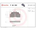Sada brzdovch destiek BREMBO ‐ BRE PA6032