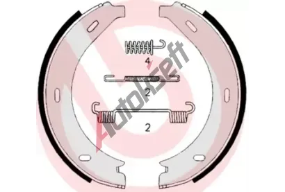 BREMBO Sada brzdovch elist - parkovac brzda BRE S50517, S 50 517