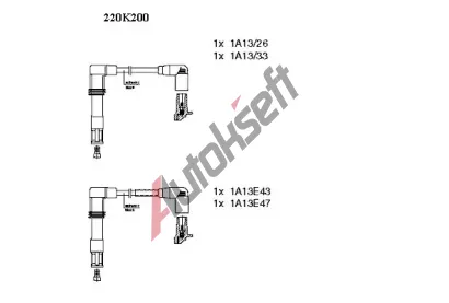 BREMI Sada kabel pro zapalovn BRI 220K200, 220K200