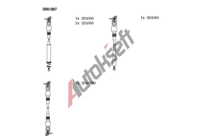 BREMI Sada kabel pro zapalovn BRI 300/387, 300/387