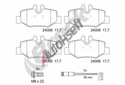 BRECK Sada brzdovch destiek BRK 24008 00 703 00, 24008 00 703 00