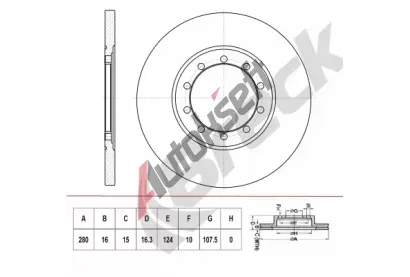 BRECK Brzdov kotou - 280 mm BRK BR 066 SA100, BR 066 SA100