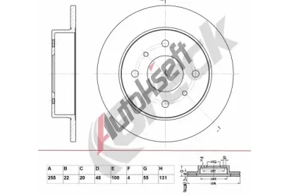 BRECK Brzdov kotou - 255 mm BRK BR 342 VA100, BR 342 VA100