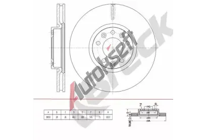 BRECK Brzdov kotou - 304 mm BRK BR 446 VA100, BR 446 VA100