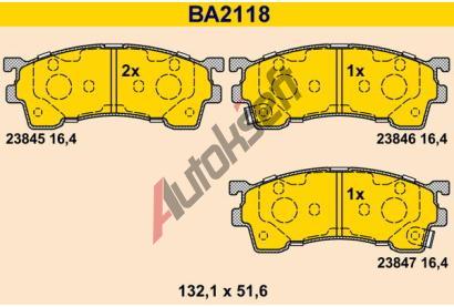 Barum Sada brzdovch destiek - kotouov brzda BARUM BRM BA2118, BA2118