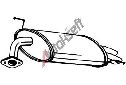 BOSAL Zadní tlumič výfuku BS 163-161, 163-161  BOSAL Zadní tlumič výfuku BS 163-161, 163-161