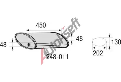 BOSAL Stedn tlumi vfuku - univerzln BS 248-011, 248-011