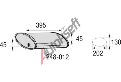 BOSAL Stedn tlumi vfuku - univerzln BS 248-012, 248-012