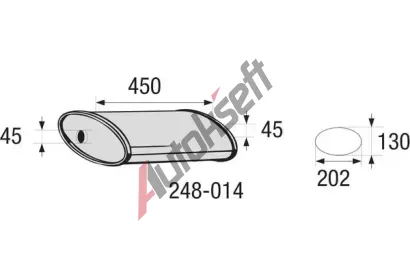 BOSAL Stedn tlumi vfuku - univerzln BS 248-014, 248-014