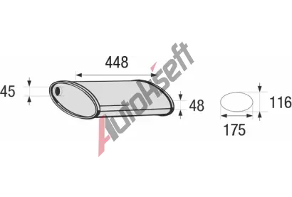 BOSAL Stedn tlumi vfuku BS 248-061, 248-061