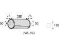Stedn tlumi vfuku BOSAL ‐ BS 248-153
