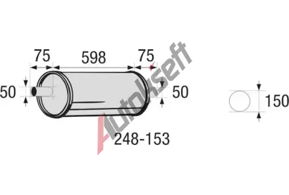 BOSAL Stedn tlumi vfuku - univerzln BS 248-153, 248-153