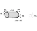 Stedn tlumi vfuku BOSAL ‐ BS 248-155