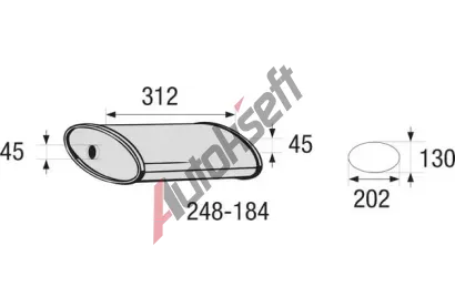 BOSAL Stedn tlumi vfuku - univerzln BS 248-184, 248-184