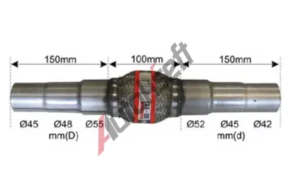BOSAL Prun dl vfuku 42/55 x100/400 BS 265-003, 265-003