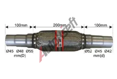 BOSAL Prun dl vfuku 42/55x200/400 BS 265-005, 265-005