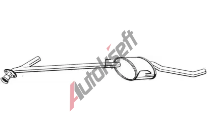 BOSAL Střední tlumič výfuku BS 283-543, 283-543 BOSAL Střední tlumič výfuku BS 283-543, 283-543