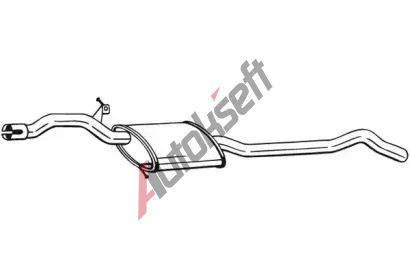 BOSAL Střední tlumič výfuku BS 284-463, 284-463 BOSAL Střední tlumič výfuku BS 284-463, 284-463