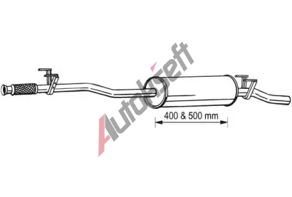 BOSAL Stedn tlumi vfuku BS 291-069, 291-069
