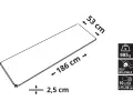 Cattara Karimatka samonafukovac 186x53x2,5 cm modr CAT 13321, 13321