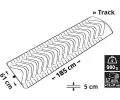 Cattara Karimatka nafukovac TRACK 185x61 cm modr CAT 13328, 13328
