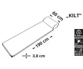 Cattara Karimatka samonafukovac 190x60x3,8 cm s poltem KILT CAT 13329, 13329