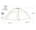 Cattara Stan rychlorozkldac BUDVA pro 3-4 osoby 280x220x140 cm PU3000mm CAT 13361, 13361
