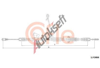 COFLE Tažné lanko parkovací brzdy CFL 1.FO004, 1.FO004  COFLE Tažné lanko parkovací brzdy CFL 1.FO004, 1.FO004