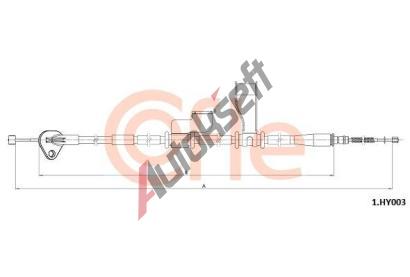 COFLE Tažné lanko parkovací brzdy CFL 1.HY003, 1.HY003 COFLE Tažné lanko parkovací brzdy CFL 1.HY003, 1.HY003