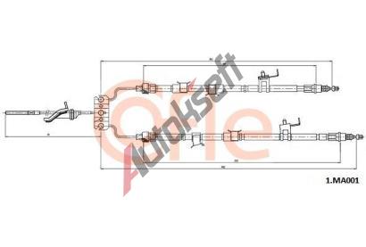 COFLE Tan lanko parkovac brzdy CFL 1.MA001, 1.MA001