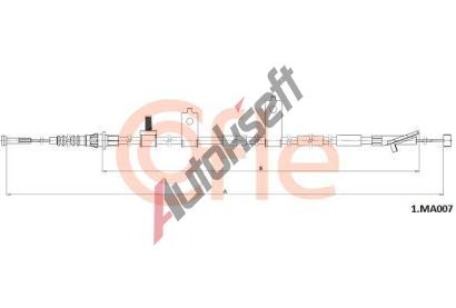 COFLE Tažné lanko parkovací brzdy CFL 1.MA007, 1.MA007 COFLE Tažné lanko parkovací brzdy CFL 1.MA007, 1.MA007