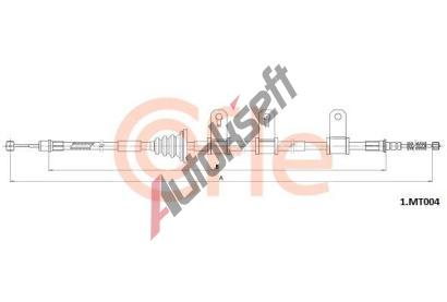 COFLE Tažné lanko parkovací brzdy CFL 1.MT004, 1.MT004 COFLE Tažné lanko parkovací brzdy CFL 1.MT004, 1.MT004