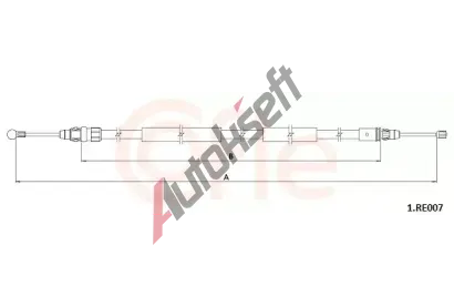 COFLE Tažné lanko parkovací brzdy CFL 1.RE007, 1.RE007 COFLE Tažné lanko parkovací brzdy CFL 1.RE007, 1.RE007