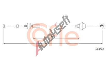 COFLE Lanko pedálu plynu CFL 10.1412, 10.1412 COFLE Lanko pedálu plynu CFL 10.1412, 10.1412
