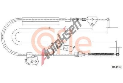 COFLE Tan lanko parkovac brzdy CFL 10.4510, 10.4510